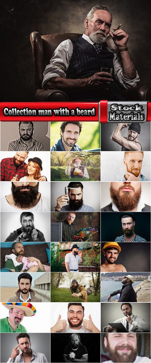 Collection hipster man with a beard unshaven man 25 HQ Jpeg