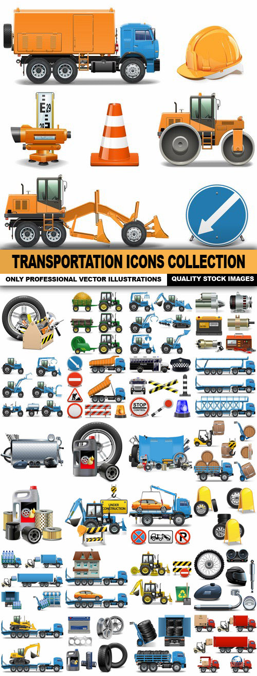 Transportation Icons Vector Collection 3