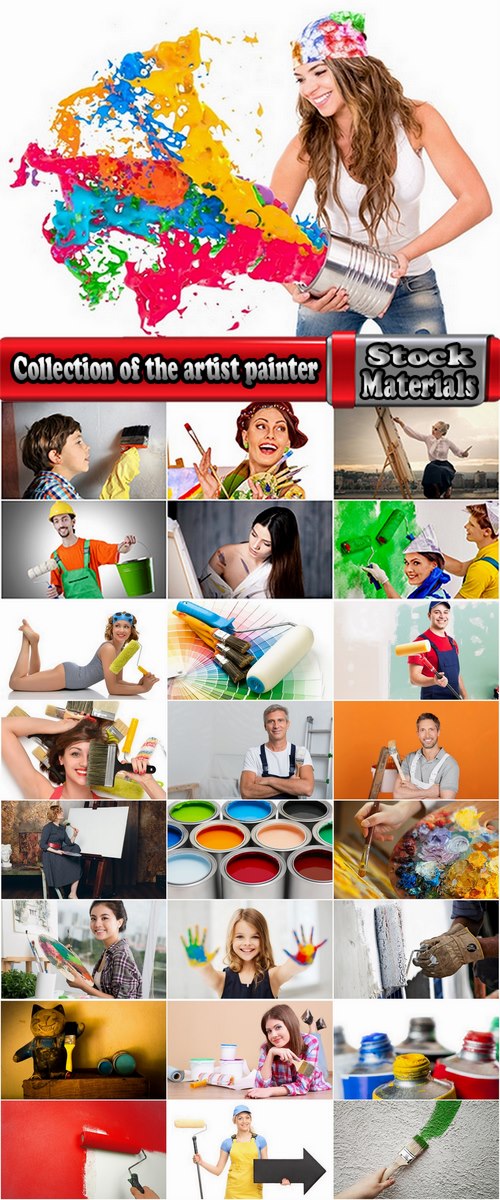 Collection of the artist painter repair paintwork brush platen Easel painting 25 HQ Jpeg