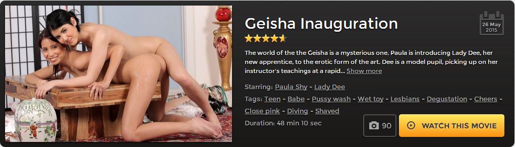[VIPissy.com] Lady Dee & Paula Shy / Geisha Inauguration (26.05.2015.) [2015 ., Babe, Cheers, Close pink, Diving, Lesbians, Pussy wash, Shaved, Wet toy, HDRip, 1080p]