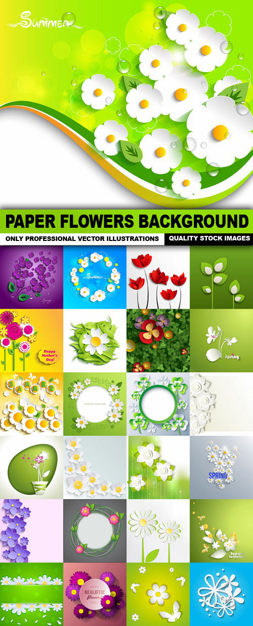 Paper Flowers Background 45