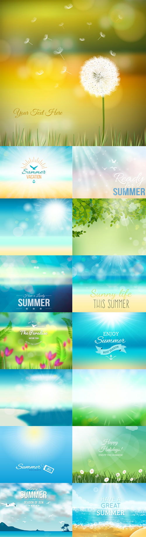 Summer vector backgrounds