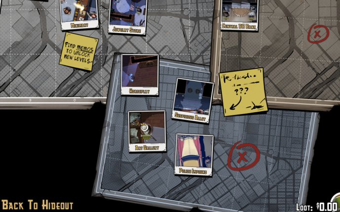 Снимок экрана игры The Masterplan где изображен план ограбления