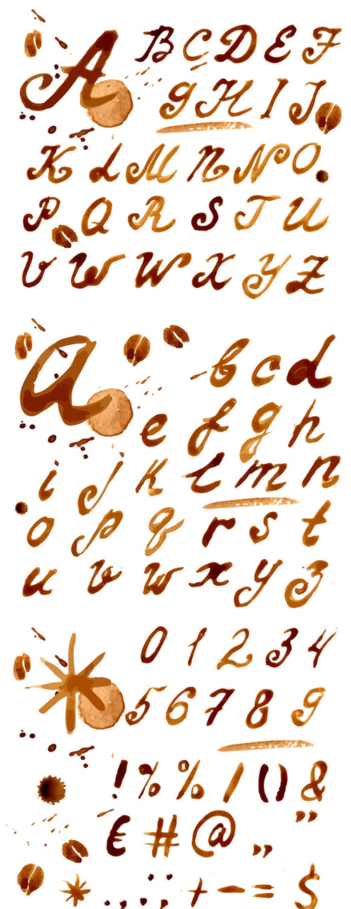 Handwritten font coffee