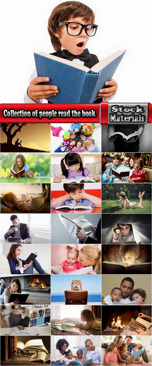 Collection of people read the book reading girl child family man 25 HQ Jpeg
