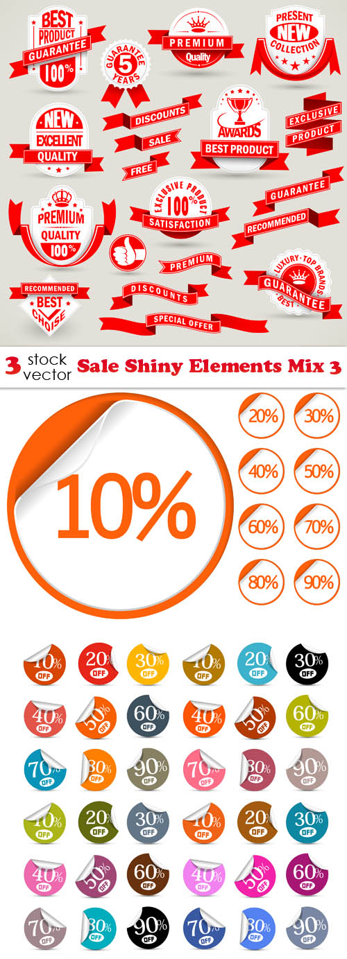 Vectors - Sale Shiny Elements Mix 03