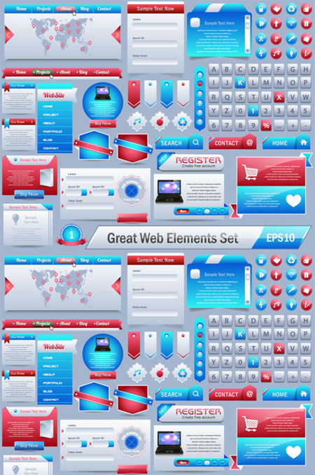 Great Web Elements Complete Set in Vector 2
