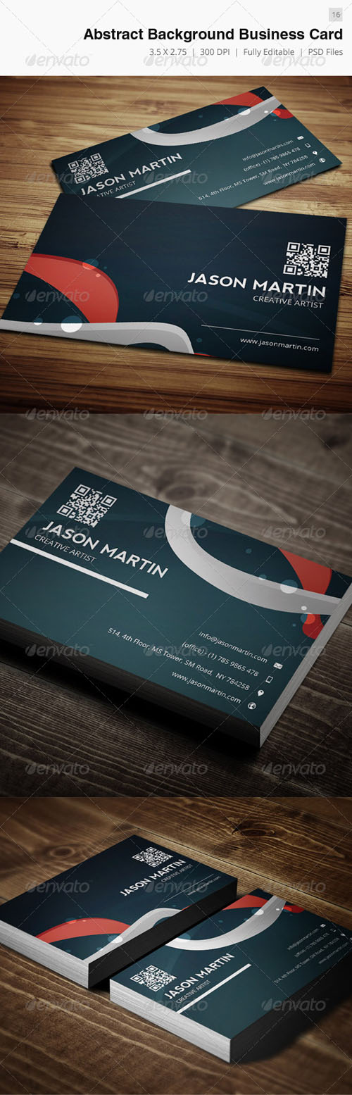 Abstract Background Creative Business Card - 16 - Graphicriver - id 3929798