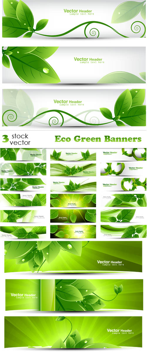 Vectors - Eco Green Banners 33