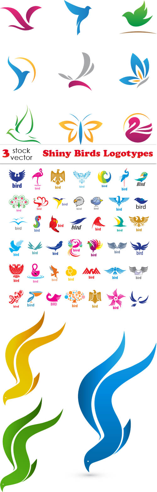 Vectors - Shiny Birds Logotypes 3