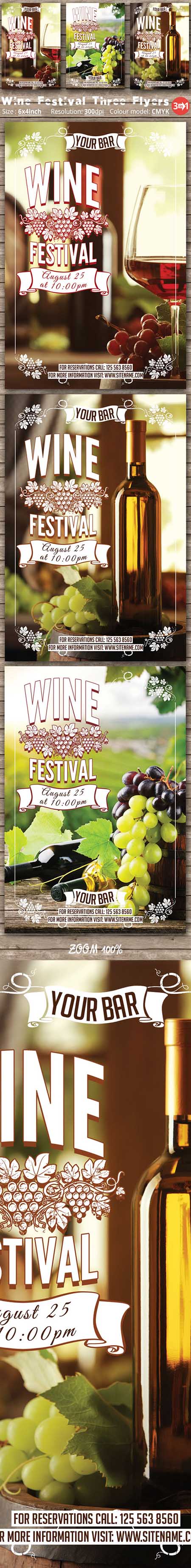 CM - Wine Festival Three Flyers 321868