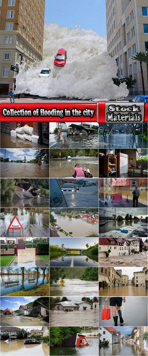 Collection of flooding in the city of flood natural disaste 25 HQ Jpeg