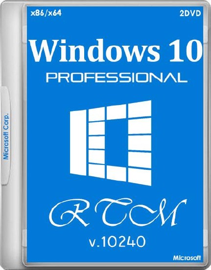 Windows 10 Pro RTM 10240 by Andreyonohov (x86/x64/RUS/2015)