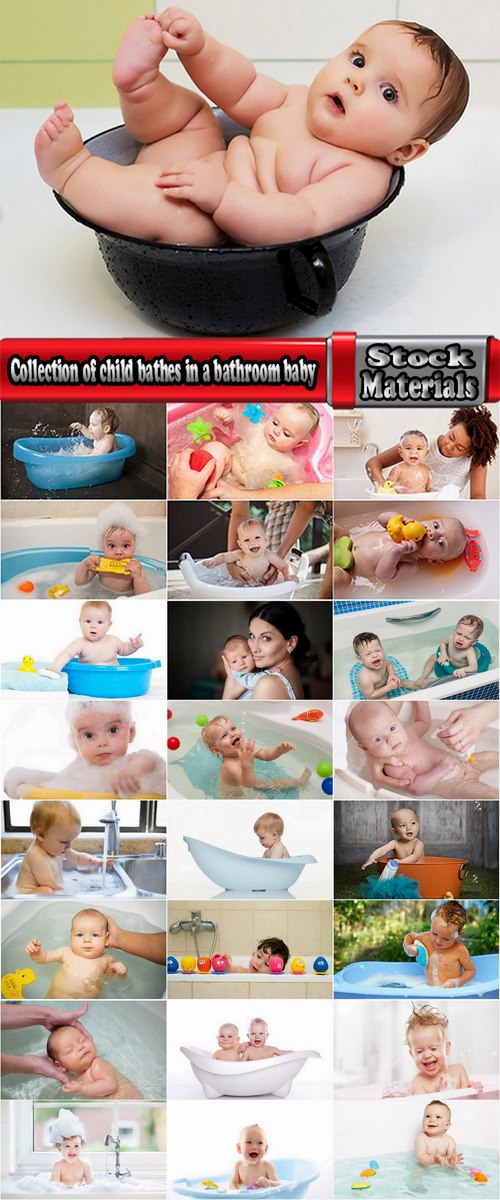 Collection of child bathes in a bathroom baby 25 HQ Jpeg