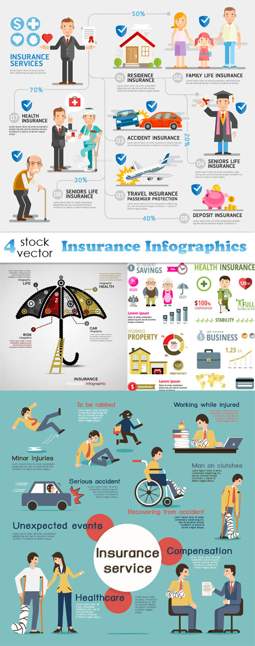 Vectors - Insurance Infographics 3