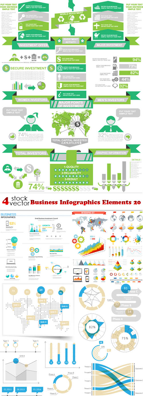 Vectors - Business Infographics Elements 20