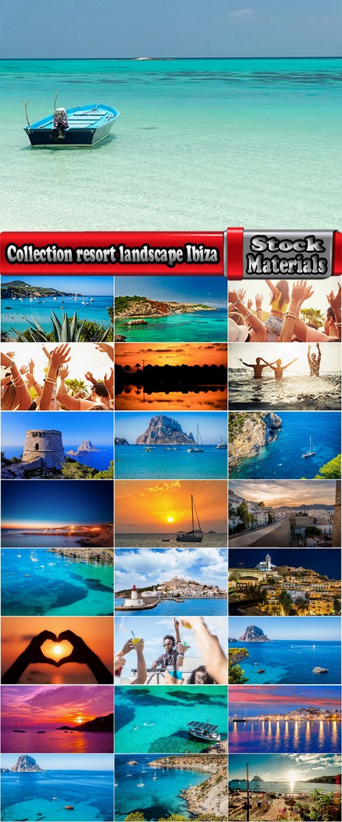Collection resort landscape nature sea mountain beach bay of Ibiza town 25 HQ Jpeg