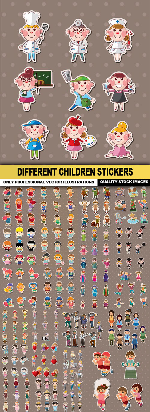 Different Children Stickers 4