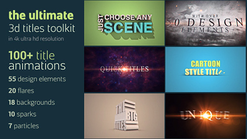 Ultimate 3D Titles Toolkit- Project for After Effects (Videohive)