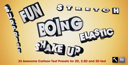 22 Awesome Cartoon Text Presets - After Effects Presets + AE (Videohive)