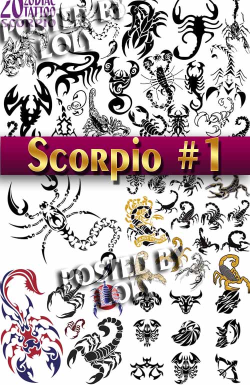 Скорпион  в векторе #1 - Векторный клипарт