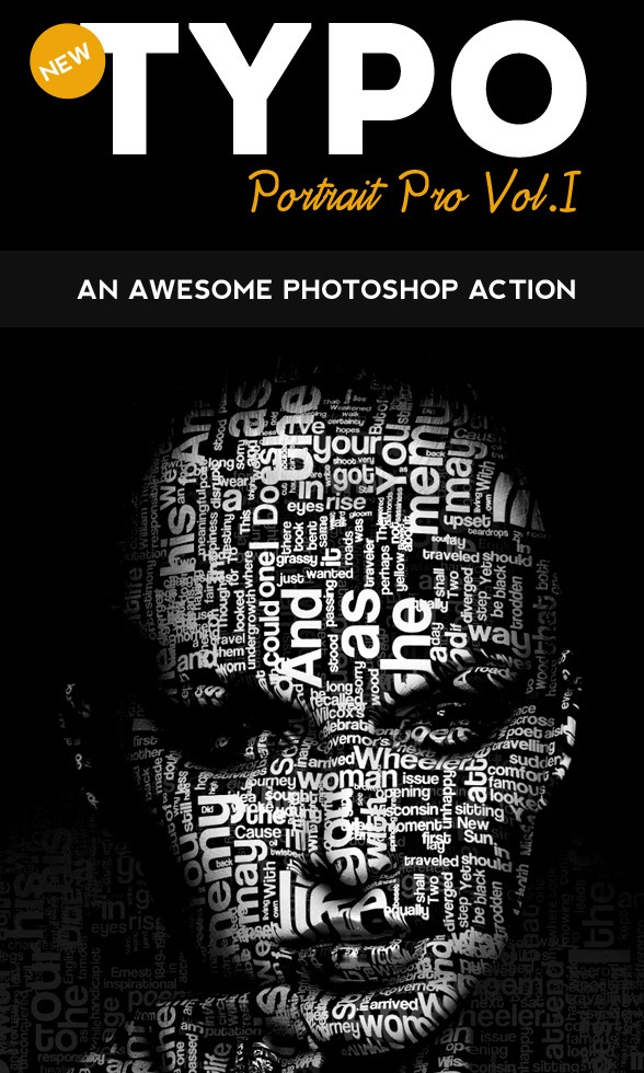 GraphicRiver - Typo Portrait Pro Photoshop Action 10777433
