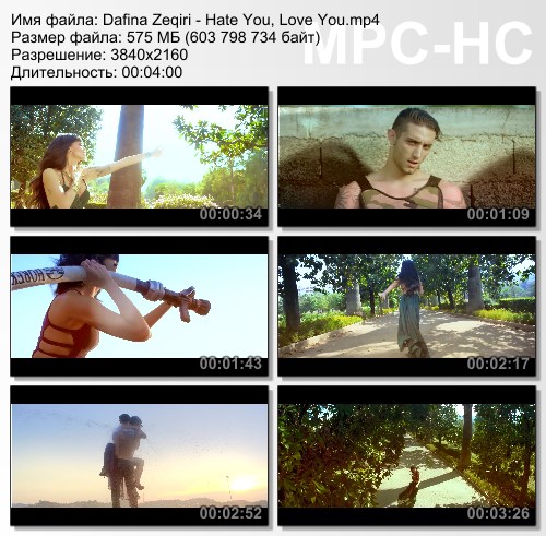 Dafina Zeqiri - Hate You, Love You (2015) HD 2160
