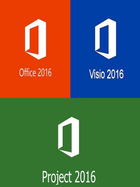 Microsoft Office 2016 Pro Plus + Visio + Project (x86-x64) English DVD