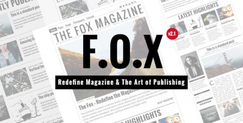 Nulled The Fox v2.1.2 - Contemporary Magazine Theme for Creators product graphic