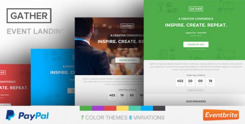 Nulled Gather - Event & Conference WP Landing Page Theme product