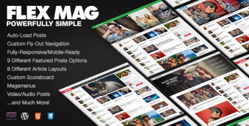 Nulled Flex Mag - Responsive WordPress News Theme product cover