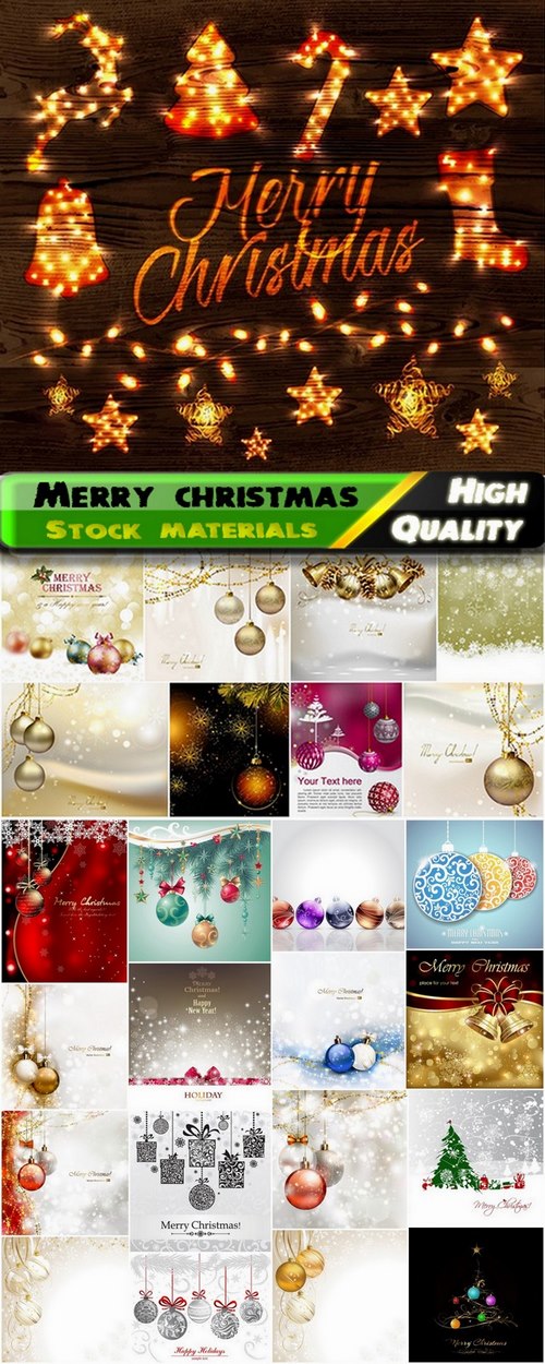 Gift cards for Merry christmas and new year - 25 Eps