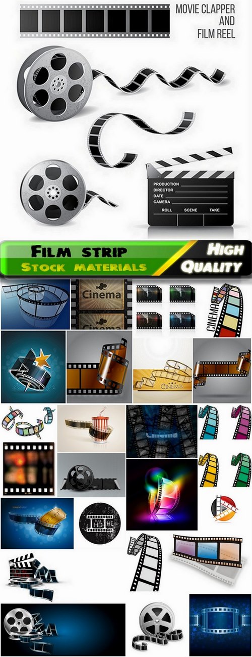 Film strip and cameras for cinema - 25 Eps
