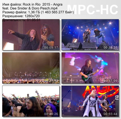 Angra feat. Dee Snider & Doro Pesch - Rock in Rio (2015) HD 720
