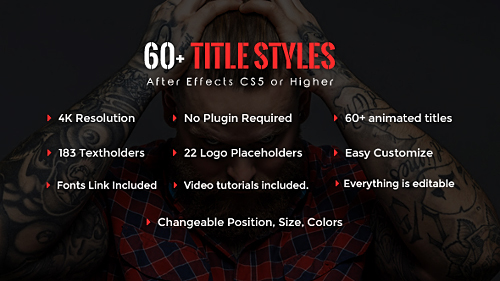 SixtyPlus - 60+ Title Styles - Project for After Effects (Videohive)